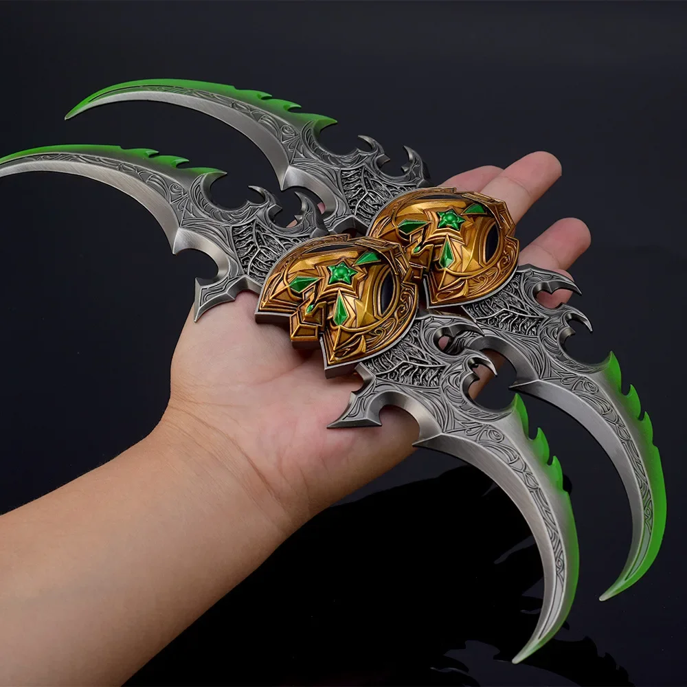 29cm warlaive de azzinoth mundo da artesanato jogo periferia metal completo artesanato arma modelo ornamento illidan stormrage espada menino brinquedo