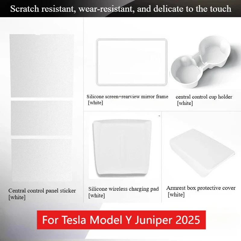

Central Control Storage Box for Tesla Model Y Juniper 2025 Rear Air Outlet Screen Frame Car White Trim Interior Suit Accessories