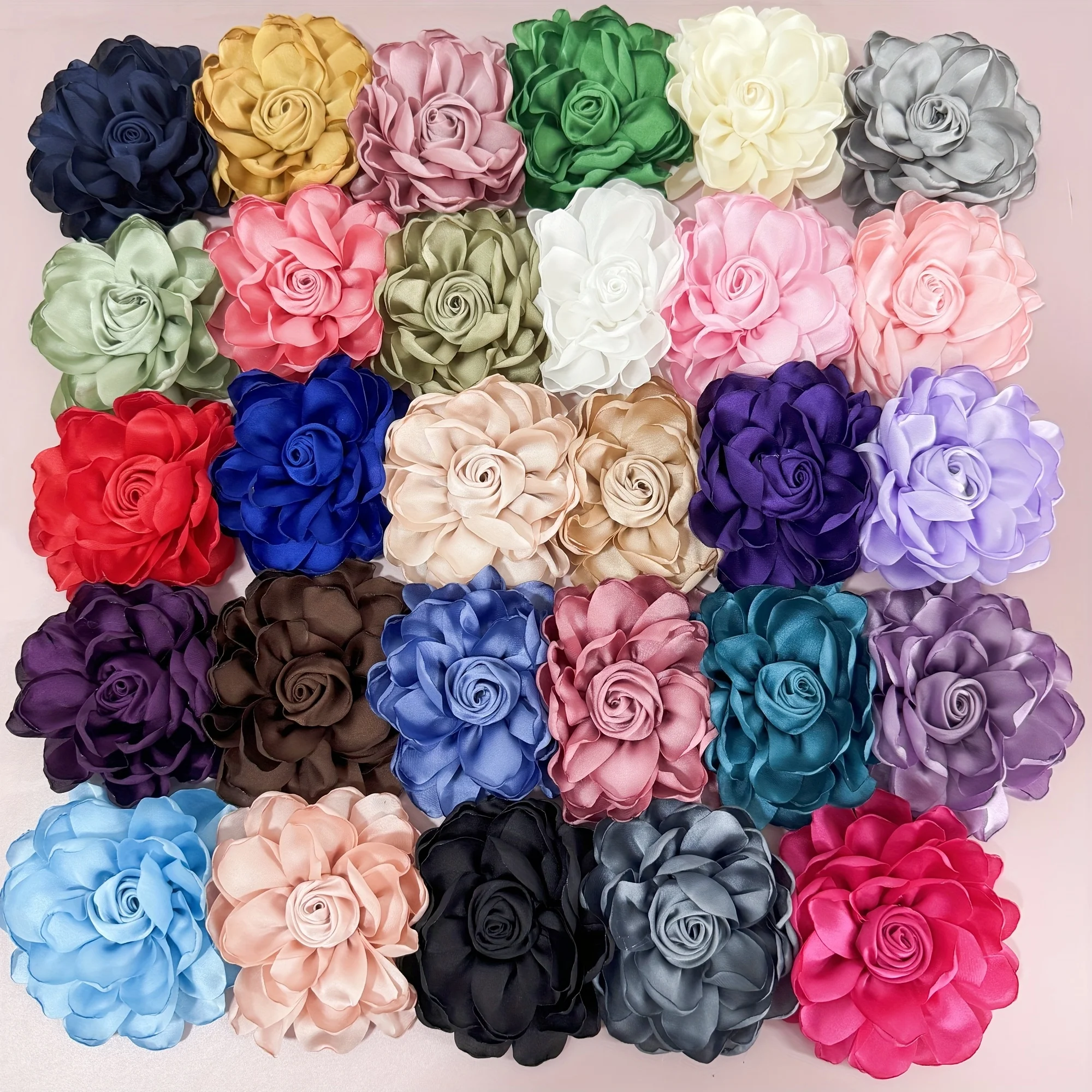 

4 women's flower brooches, fashionable brooches, flower heads, flower clips, dual-purpose dresses, versatile decorations