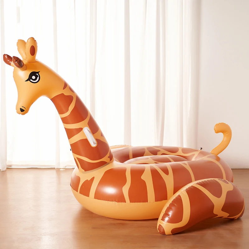 200cm Aufblasbare Giraffe Schwimmen Ring Pool Float Matratze Alpaka Schwimmen Kreis Strand Sommer Wasser Aufblasbare Spielzeug Piscina