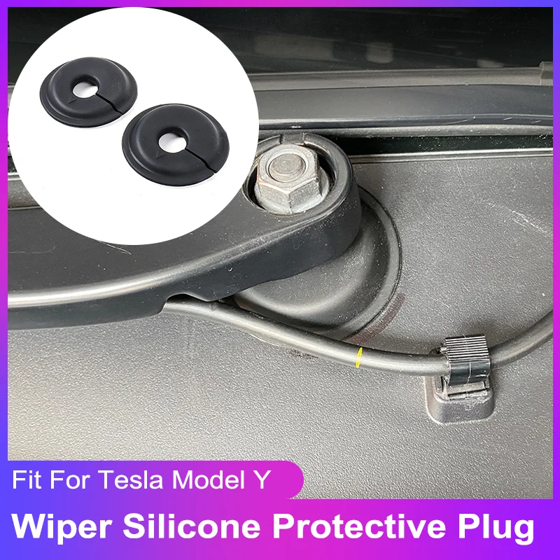 For Tesla Model Y 2016-2022 Accessories Car Wiper Arm Bottom Hole Protective Cover Auto Dustproof Waterproof Block Off Plug Cap