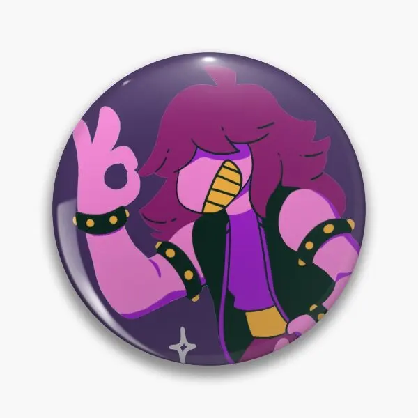 Deltarune Susie لينة زر دبوس الأزياء الإبداعية مضحك مجوهرات التلبيب دبوس ديكور النساء الكرتون هدية عاشق بروش معدني طوق #1