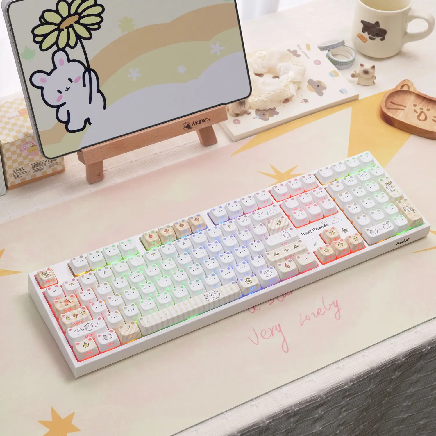 Akko 5108 V5 Mechanical Keyboard 108 Keys 8K Per-Key Flex-Cut Hot-swap RGB Type-C/2.4G&BT Wireless Gaming Keyboard Gasket