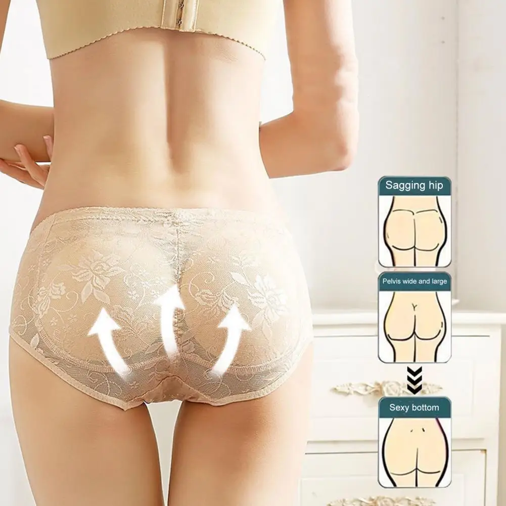 

Women Underpants Fake Buttock Tummy Control Butt Lifted Seamless Elastic Butt Lifter Body Shaper Panties Padded Underwear