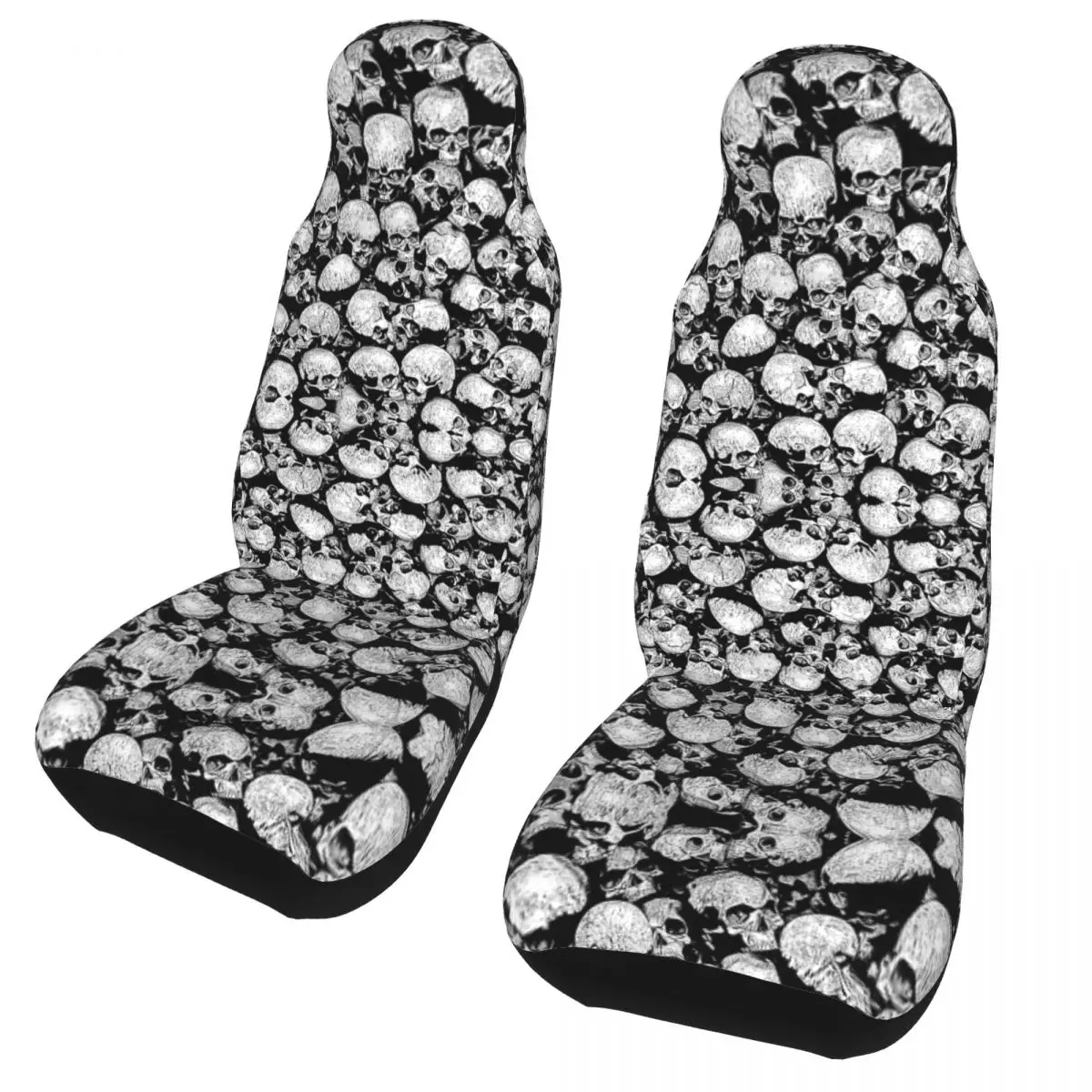 Totally Gothic Universal Car Seat Cover Four Seasons AUTOYOUTH Skeleton Skull Car Seat Mat Fabric Hunting