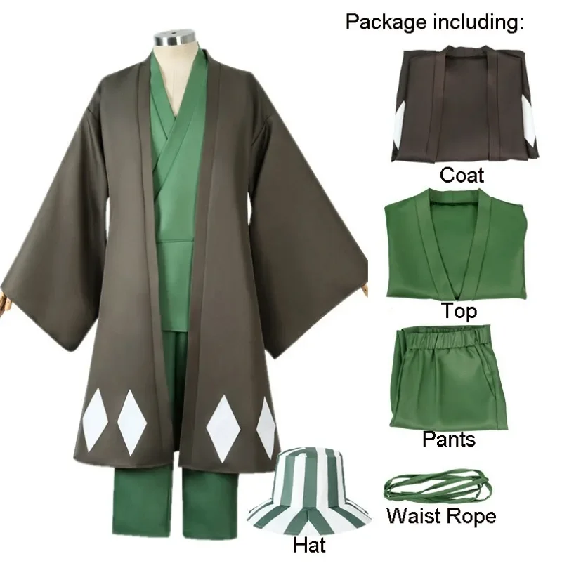 

In Stock Anime Bleach Urahara Kisuke Cosplay Costume Urahara Kisuke Kimono Full Set