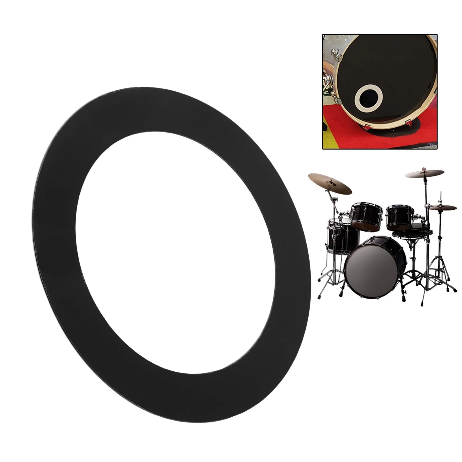 For Drum Skin Drum Bottom Protector Bass Drum Protector For Studio Sessions Color Black, White Optimal Sound Quality