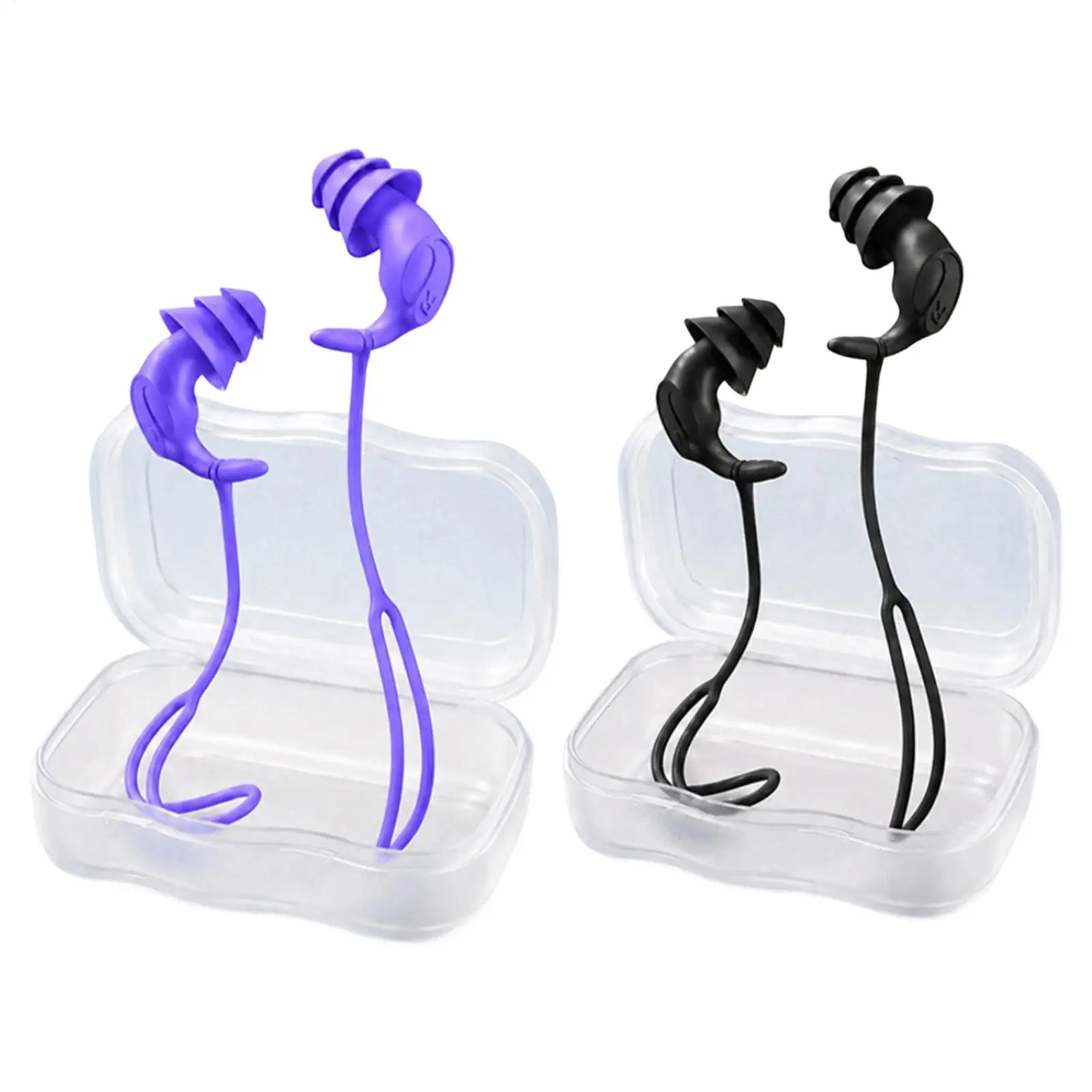 Ear Plugs For Swimming Kids Comfortable Soft Waterproof Reusable Adults Kids Swimming Ear Plugs For Water Sports Beach Pool
