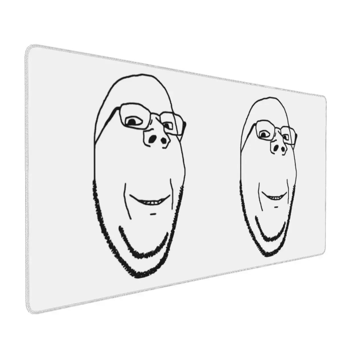 Smiling Wholesome Wojak Soyjak Large Mouse Pad Computer Keyboard Mouse Mat Gamer PC Laptop Desk Mat Office Accessories Table Mat