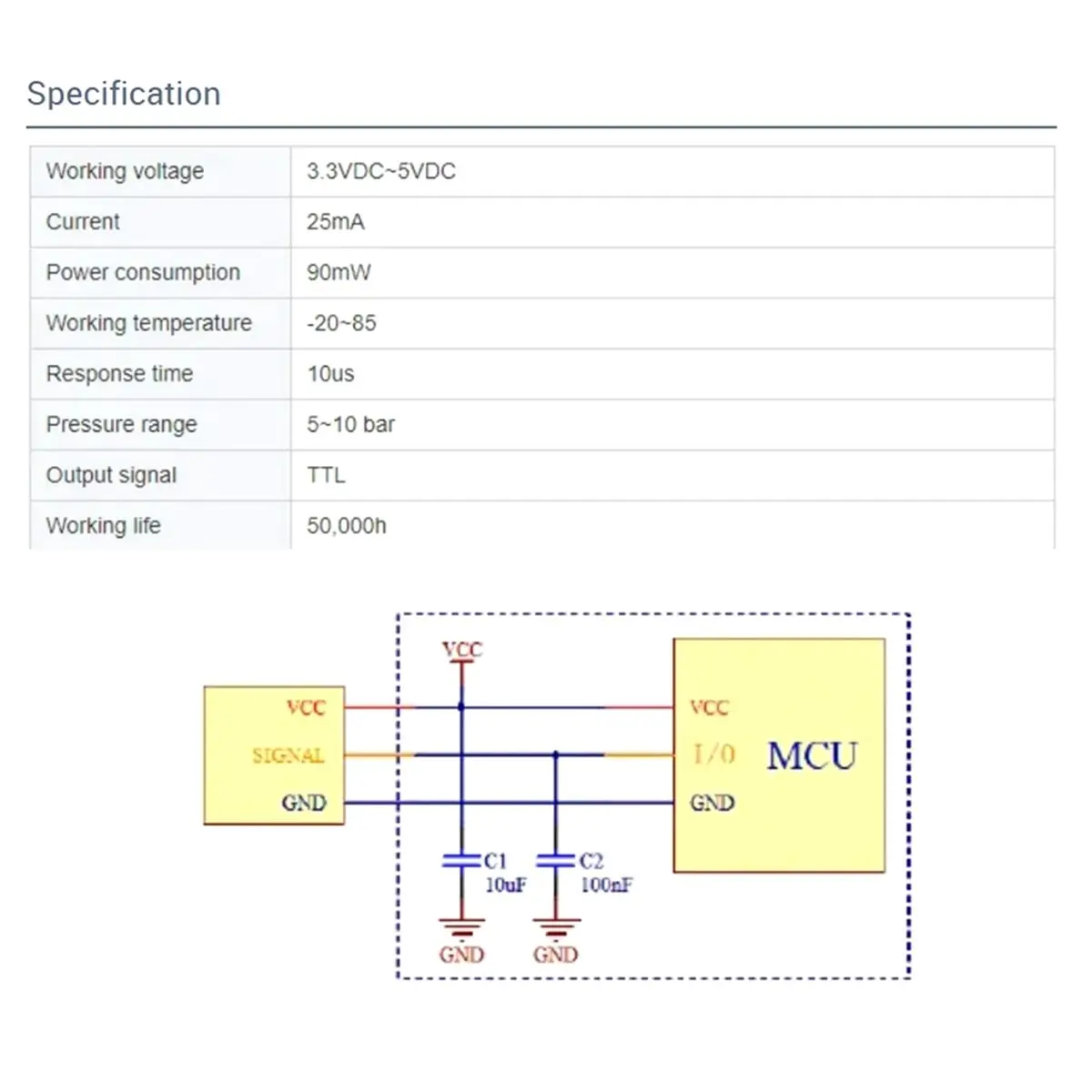 ABZT 2Pcs PTFS-IR2107D Slot Photoelectric Level Sensor Tube Liquid Water Detect 6-8mm Diameter for Contactless External Pipe