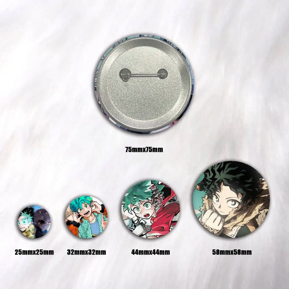 A-Midoriya Izuku Bakugou Katsuki Anime Round Badges, Brooches, Clothing Accessories, Birthday Gifts, Anime Conventions