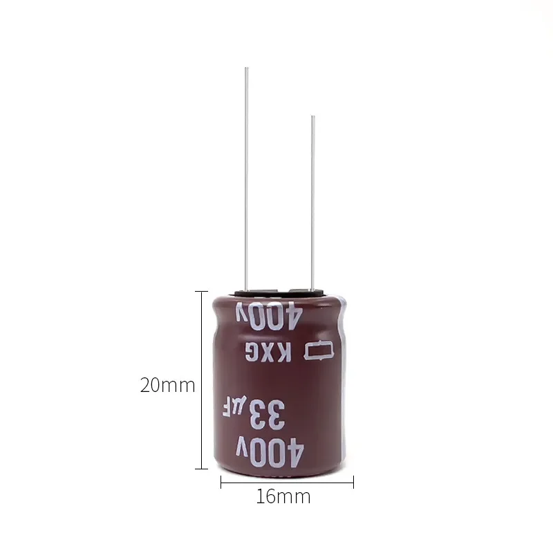 Genuine 33UF 400V Low ESR Long Life NCC Electrolytic Capacitor for Power Unit, Size 16X20MM 100pcs