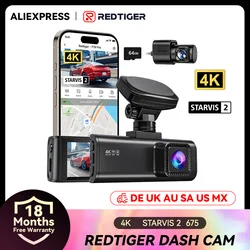 REDTIGER F7N PRO Dash Camera 4K Video Recorder Built In WiFi GPS FOV 170 Dash Cam With STARVIS 2 SENSOR Night Vision