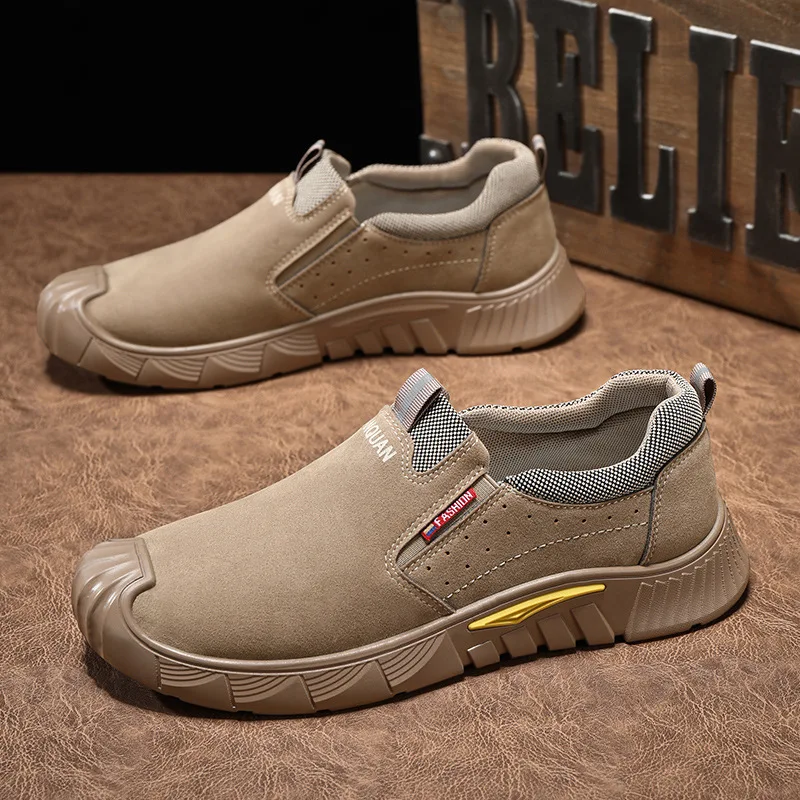 

Fashion Men Casual Shoes Man Soft Sole Wear-resistant Work Shoes Breathable Slip-on Men Loafers Outdoor Sports Shoes Zapatillas