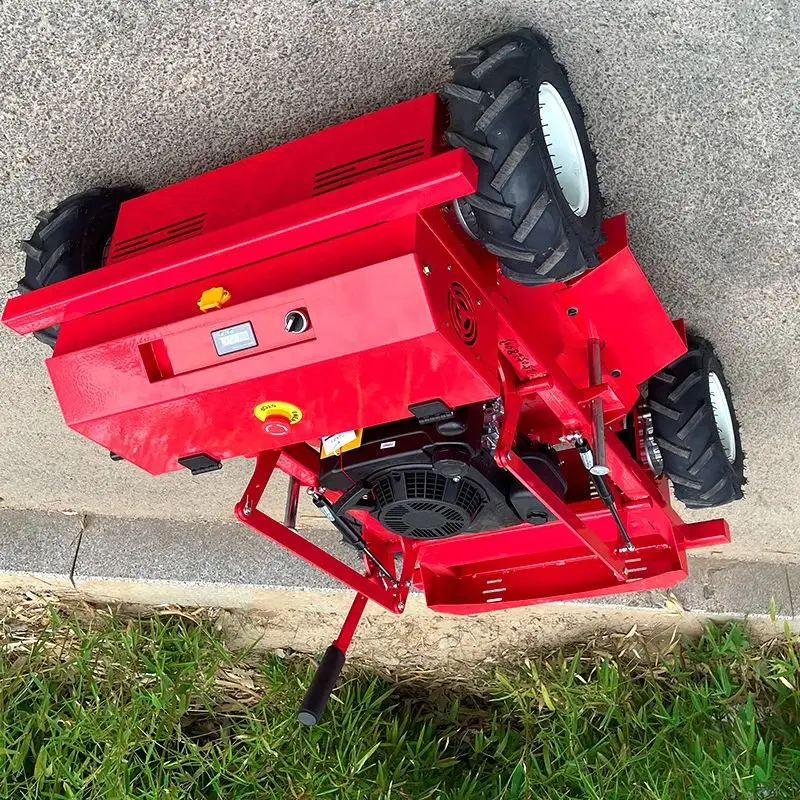 カスタマイズされた中国製の車輪付き芝刈り機、強力なグリップの芝生修理リモコン芝刈り機