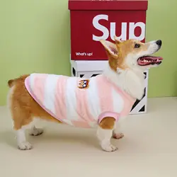 Soft Warm Clothes for Dogs, Corgi Dachshund, Fleece Stripe Puppy Clothes, Short-legged Dog Clothes, S, M, L, XL, XXL, 2XL, 3XL,