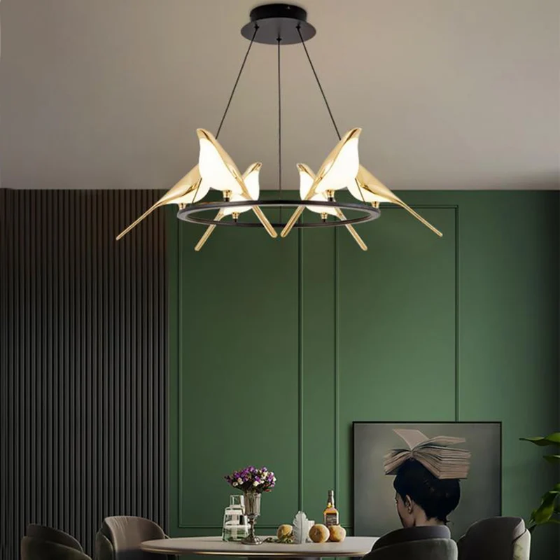 

Magpie bird chandelier living room ceiling chandelier bedroom dining table bedroom kitchen LED pendant lights home decor lustre