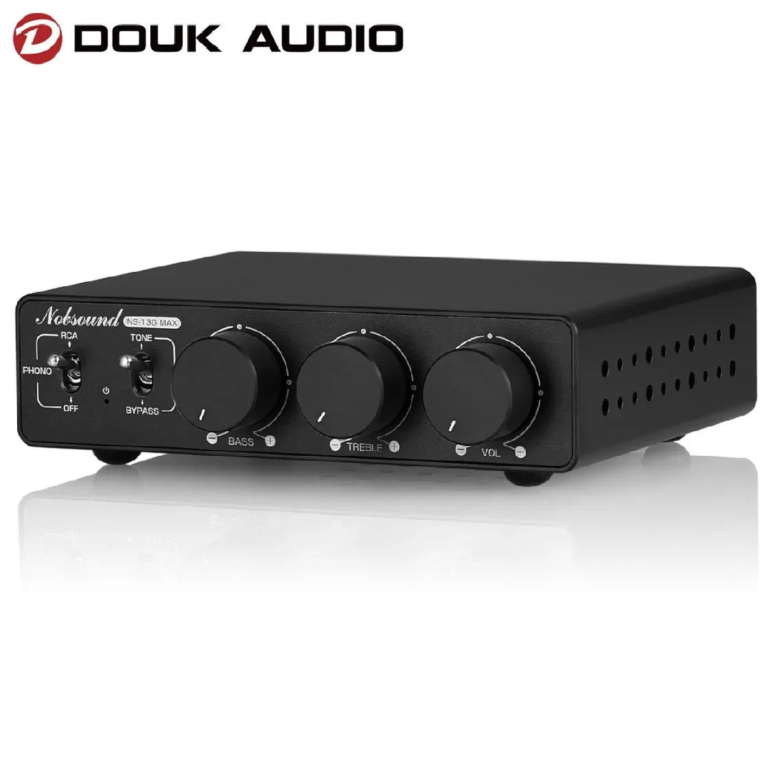 Douk Audio NS-13G-MAX HiFi 2-Channel Stereo Audio Amplifier TPA3255 Mini Class D Power Amp with Phono 300W*2