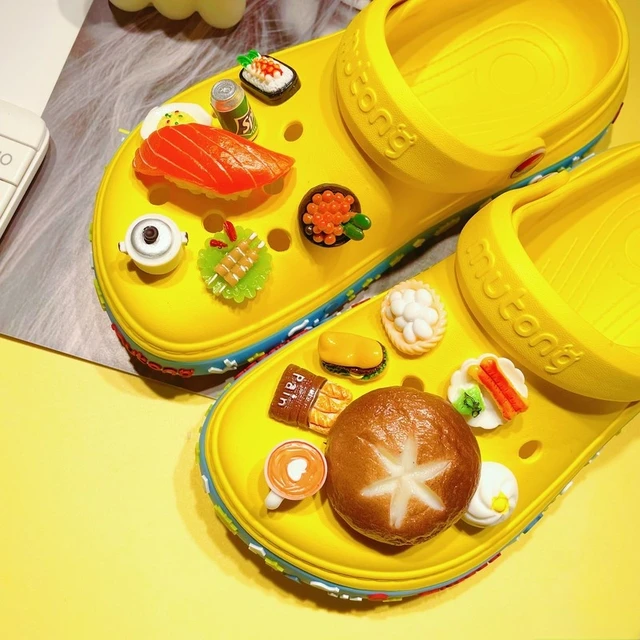 Simulation Oyster Sushi 3D Croc Charms Designer DIY Food Anime Shoes Decaration for Croc Jeans Badges Clogs Women Gift Wholesale AliExpress