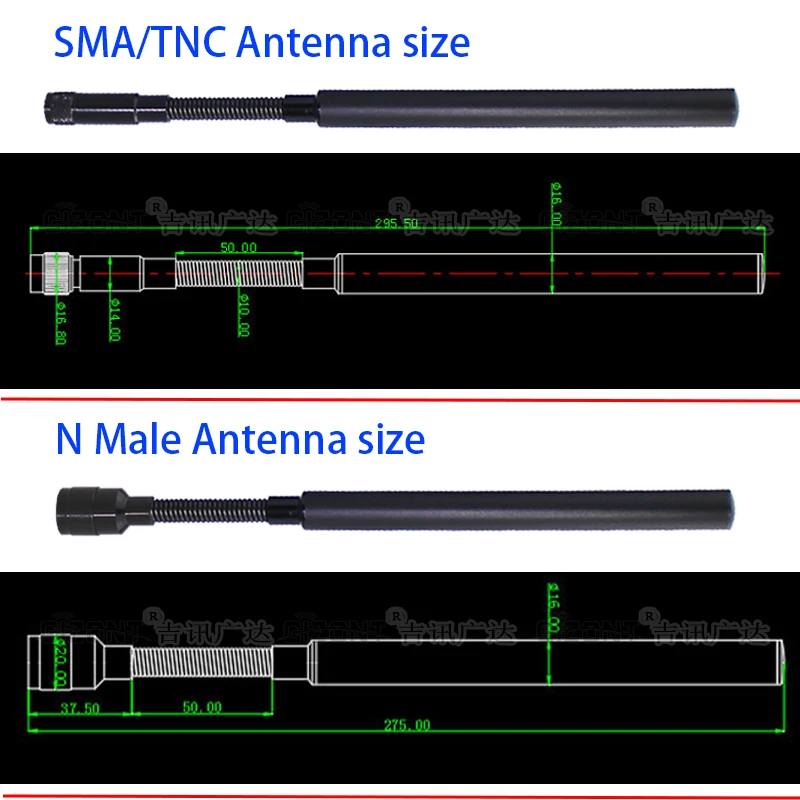 Imagem -03 - Antena de Mola de Absorção de Choque Nb-iot Transmissão Digital Alto Ganho Omni Macho Tnc 868mhz Lora 915mhz