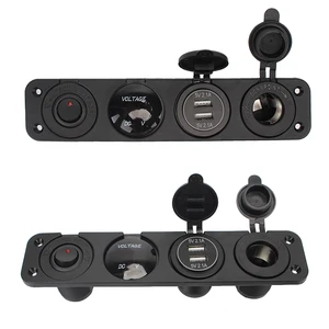 12V Food Adapter 4 in 1 Switch Panel Boat Voltmeter Navy Testor Car Bigloads USB 3.0 Lighter Solhoket Light Light 11 Main Sales 4x4 Taking - №8