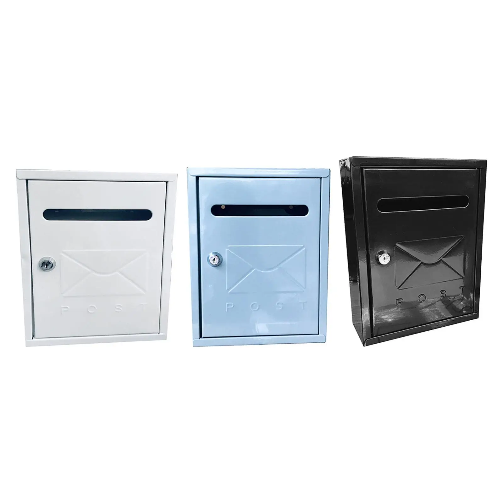 

Locking Wall Mailbox Outdoor Mail Box Versatile Durable Easily Install 21.7x30x7cm Waterproof for Envelope Large Capacity