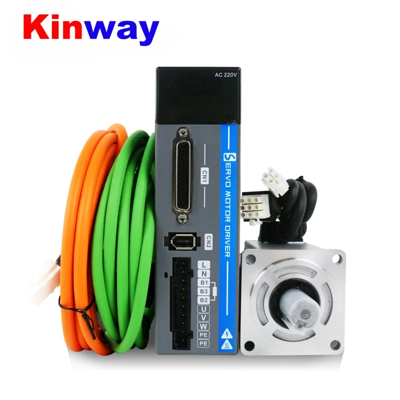 Lichuan CNC Servos 80mm 1000W 220V 4A 3.2N.m 3000RPM Servos 17bit single phase servo motor driver kit 80M03230B LC10P-1000