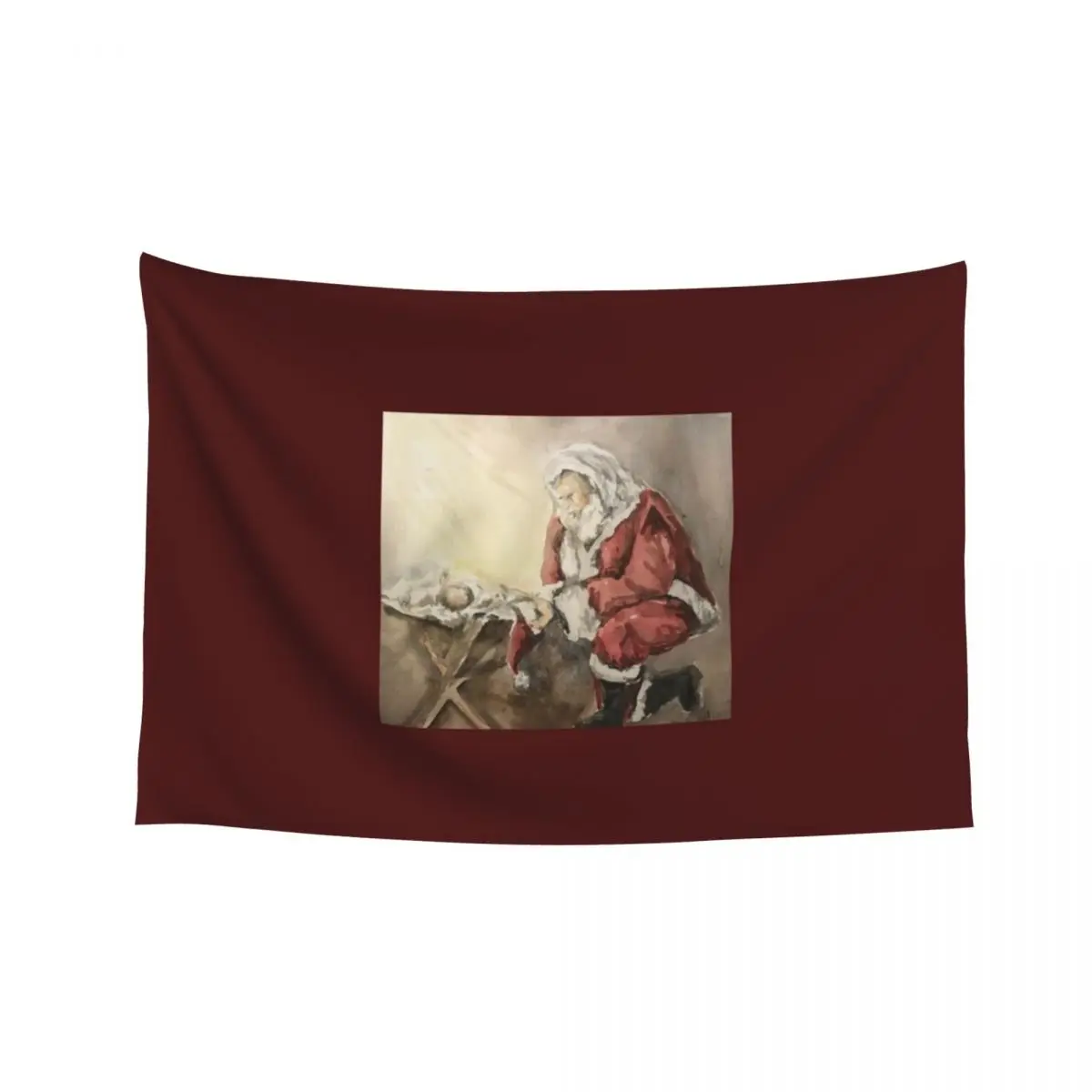 

Praying Santa Tapestry Wall Decor Wall Hanging Wall Room Decor Korean Style Decorative Mural Tapestry
