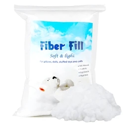 KRABALL 50/100/150/250g Polyester Fill Fiberfill High Resilience Stuffing Fluff Fiberfill for Pillow Filling Christmas Dolls DIY