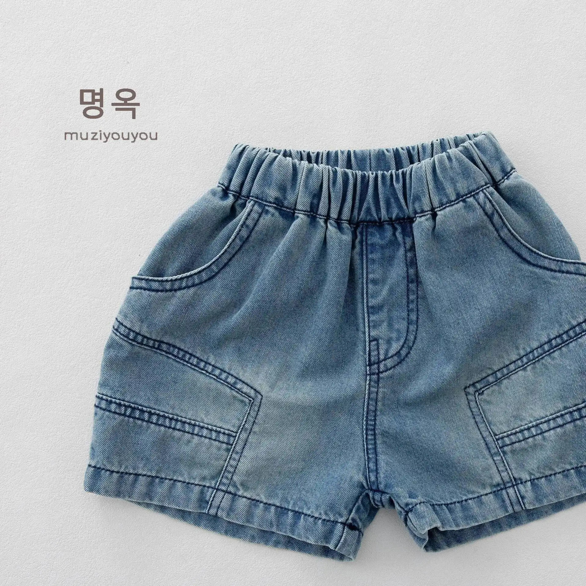 Frühling Sommer Kinder Denim-Shorts 1-8 Jahre Jungen Mädchen Patchwork Kurze Jeanshosen Koreanische Kleinkinder-Bekleidung Kinderkleidung – Detail 5