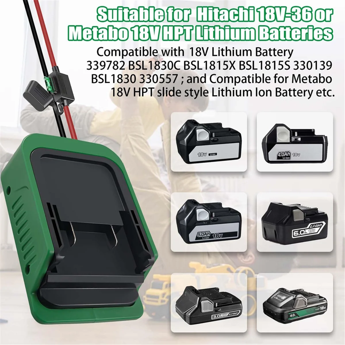 

Популярный адаптер Power Wheels для Hitachi 18 В 36 В для аккумулятора Metabo HPT 18 В