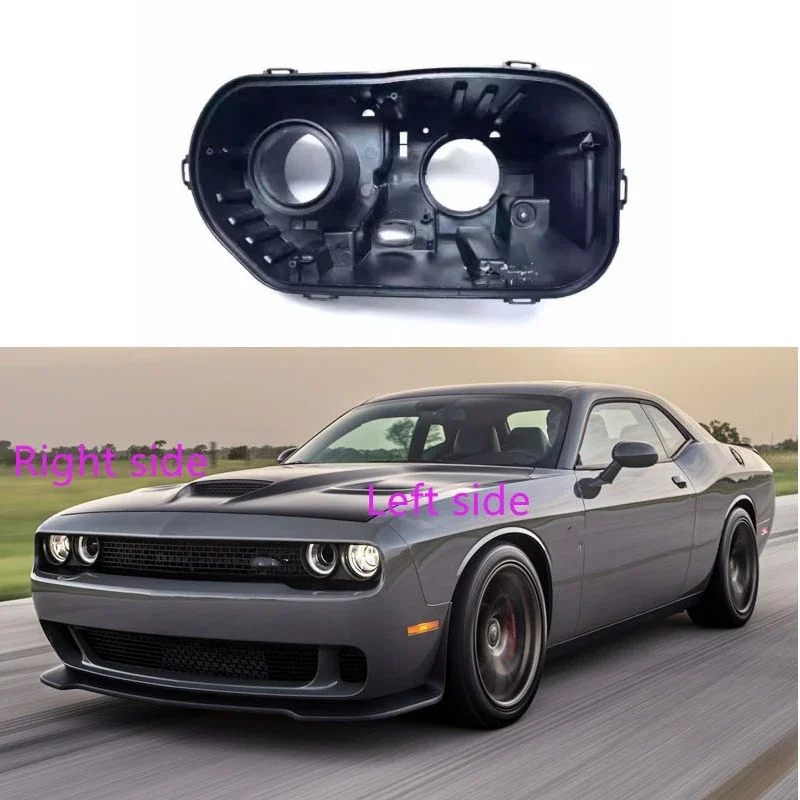 For Dodge Challenger 2015 2016 2017 2018 2019 - 2023 Headlight Base Replacement Headlamp House Headlight Black Back Rear Shell