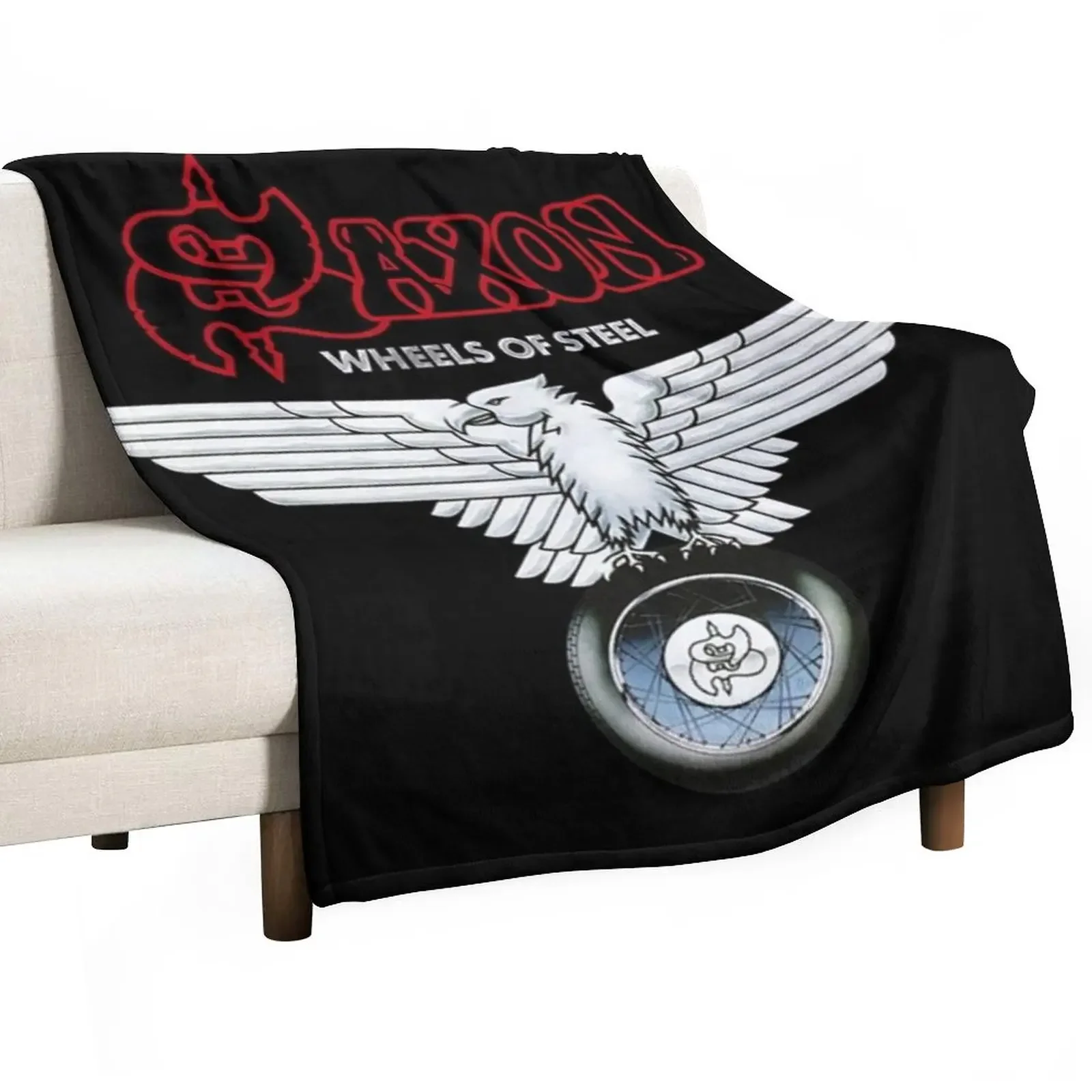 Saxon: Wheels Of Steel Throw Blanket Comforter anime Soft Plush Plaid Plaid on the sofa Blankets