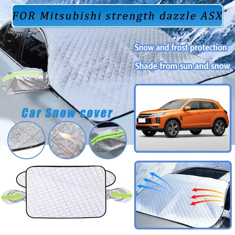 

Thickened Car Now Sunshade Windshield Cover With 5/9 Magnets UV Protection Anti Snow Sunlight For Mitsubishi Strength Dazzle ASX