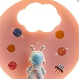 Lámpara de techo LED con forma de conejo para habitación de niña, lámpara de techo para dormitorio de princesa, lámpara de techo para niños, lámpara de techo con forma de astronauta y nube