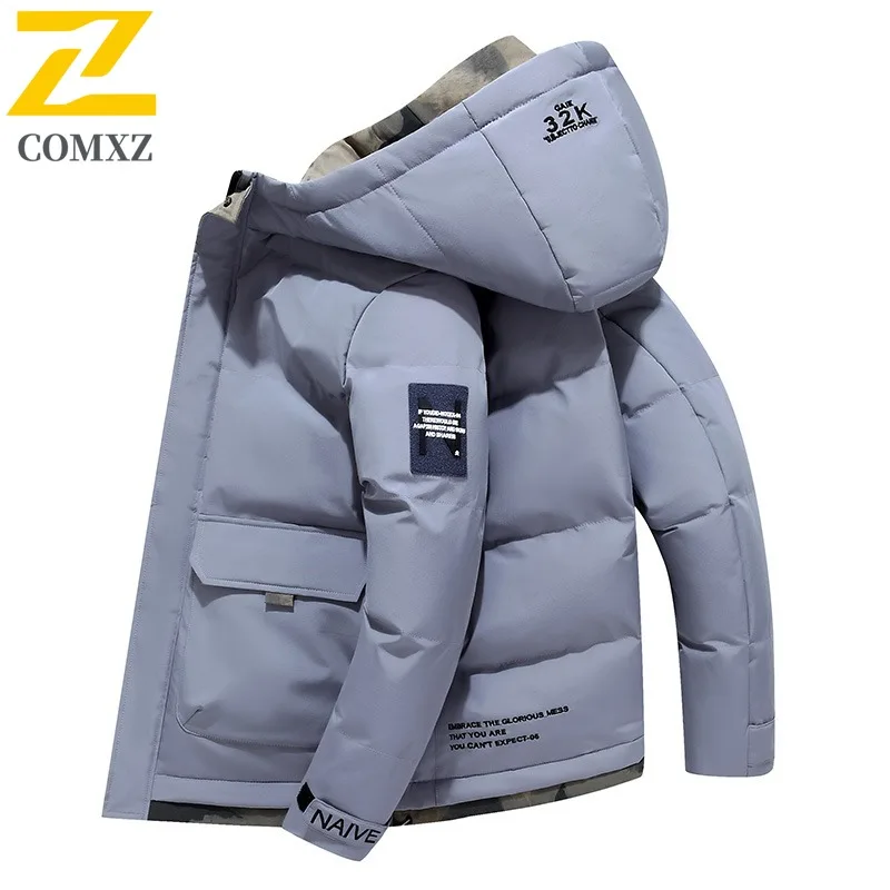 Hoodie Man Autumn Winter Plus Velvet Fashion Vintage Trend Jacket Male Casual All Match Cotton Coat Clothing Comfort Streetwear