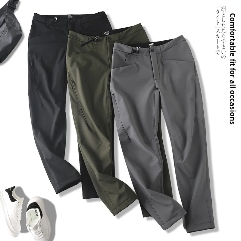 

Outdoor Hiking Pants Men's Windproof Waterproof Fce Lined Warm Wear Resistant Soft ell Casual Spor Trousers