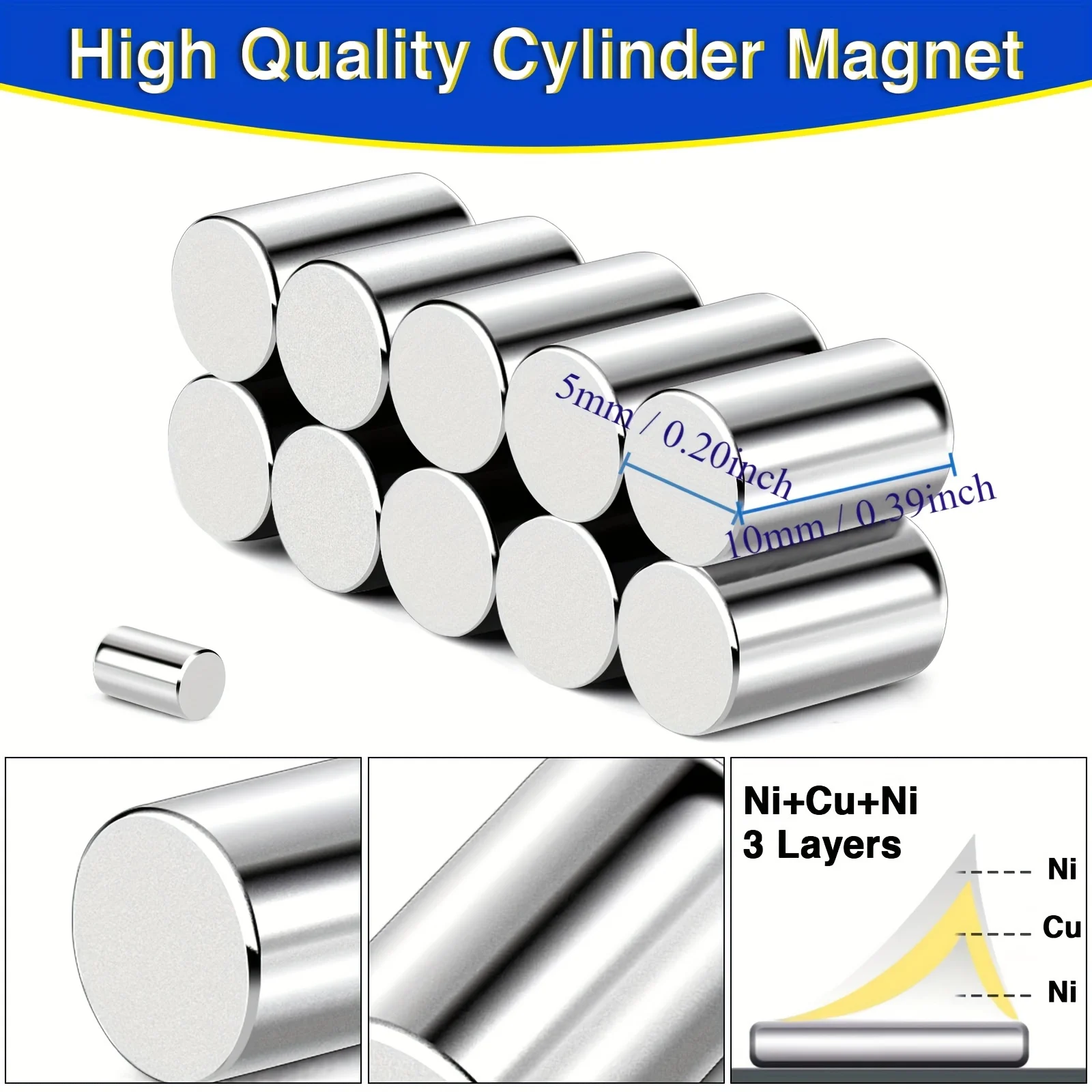 50pcs Magnets Super Strong Neodymium Magnet Fridge Magnit Very Strong Magnets for the Refrigerator Magneat