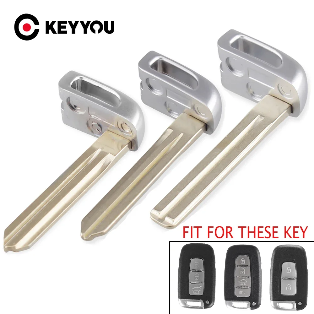 KEYYOU 10PCS Smart Emergency Key Blade Fit For Hyundai Elantra IX35 Sonata 8 for Kia K2 K5 Sportage Forte Replacement