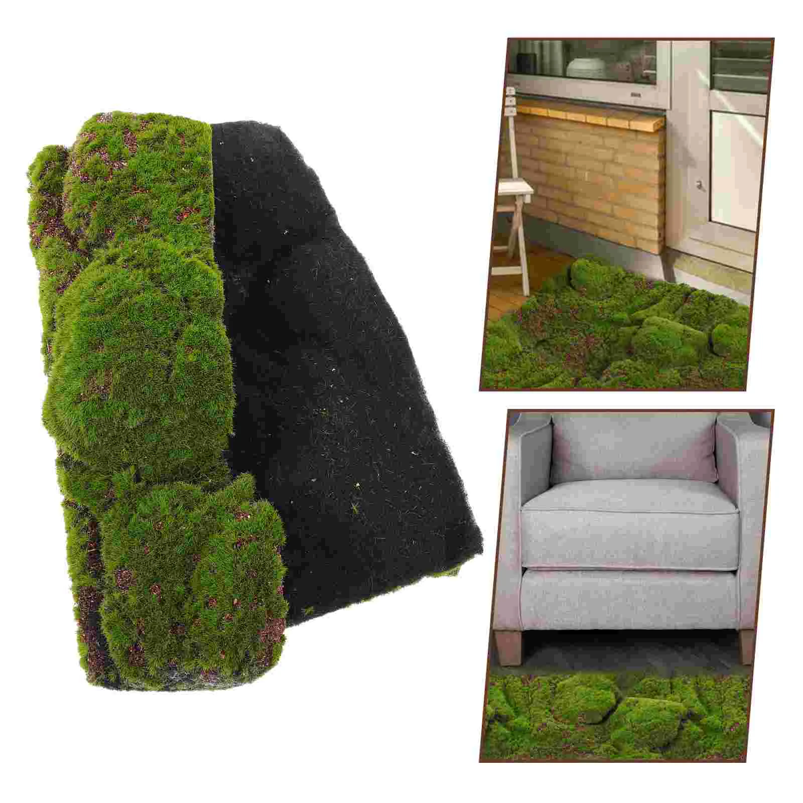 Tapis artificiel de gazon de mousse simulé, fausse Simulation, décor d'aménagement paysager vert, décoration de jardin