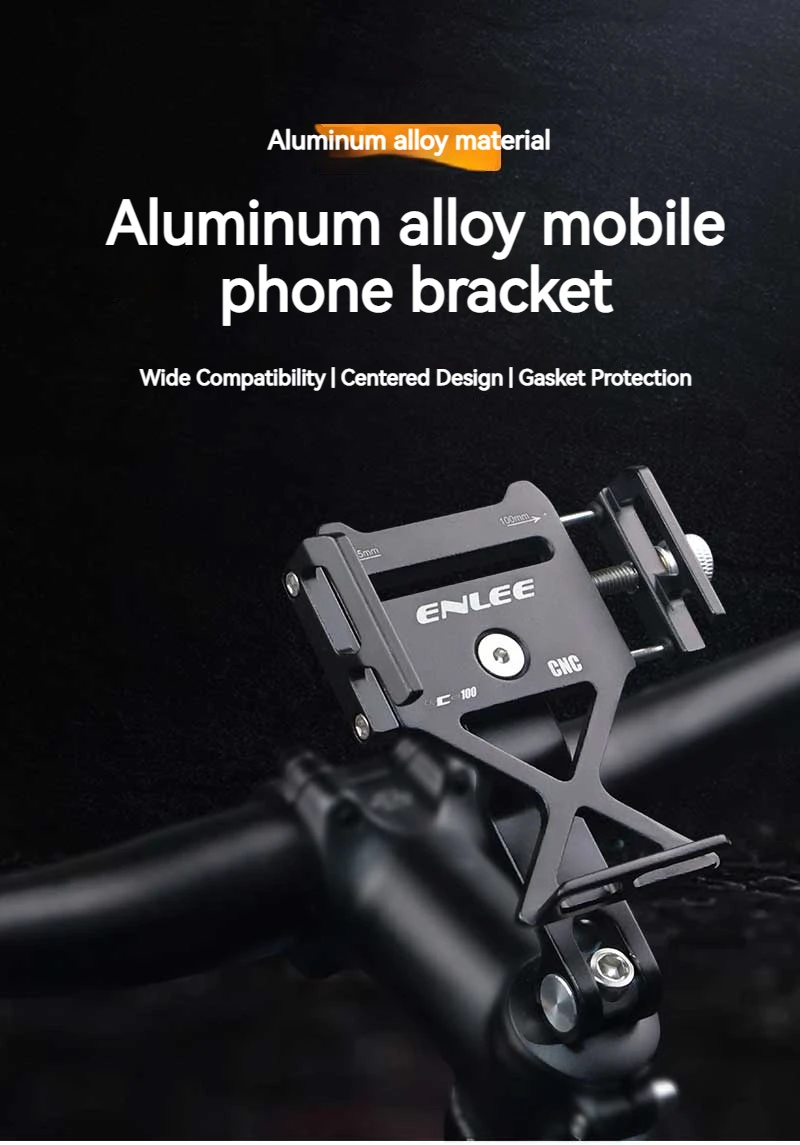 Enlee Motorrad Handy halter für alle Telefon Universal Fahrrad Lenker halter Fahrrad Radfahren Aluminium legierung Ständer – Detail 1