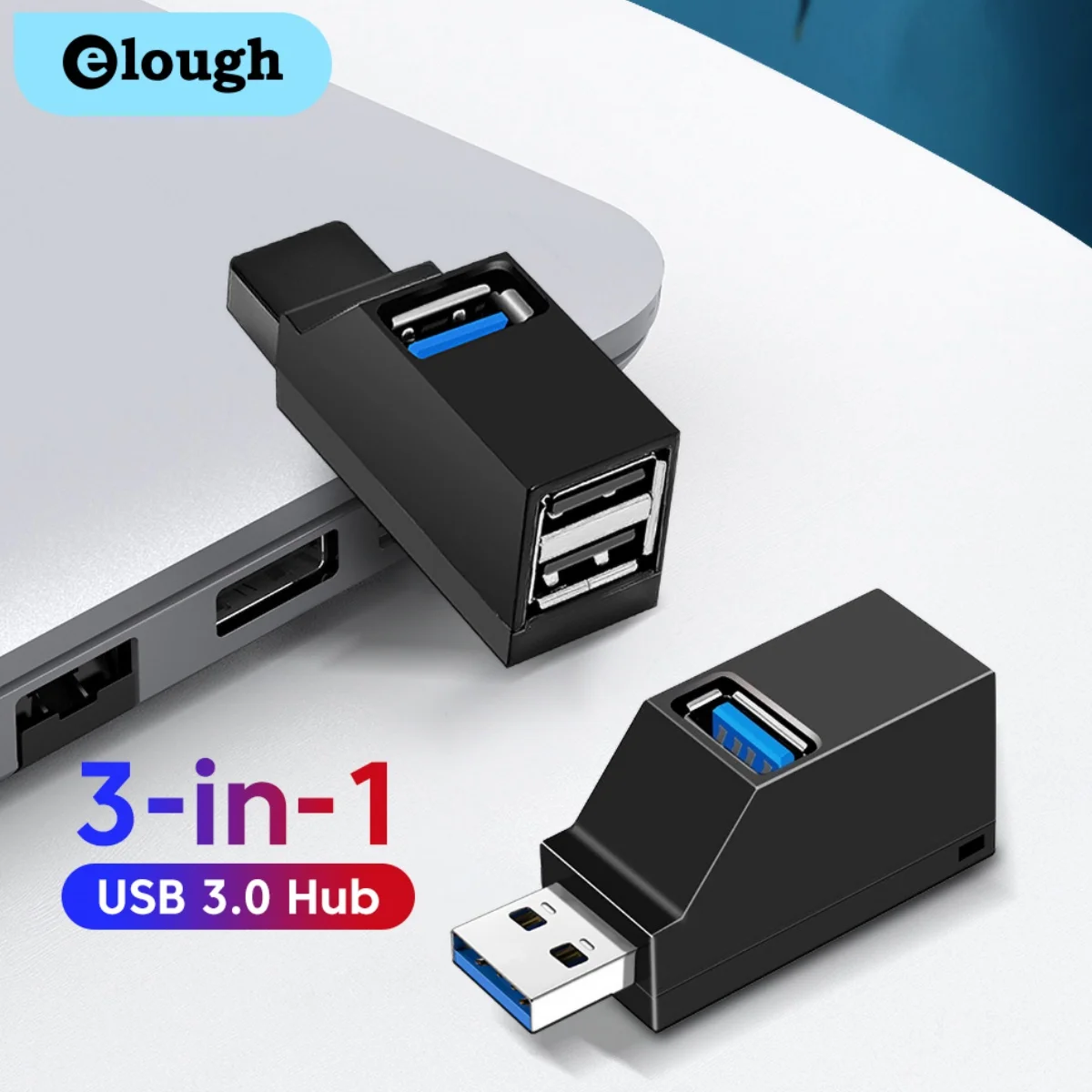 3 Ports High Speed Hubs USB 3.0 HUB Adapter Extender Splitter Box for PC Laptop MacBook Phone HD Data Transfer USB C Splitter
