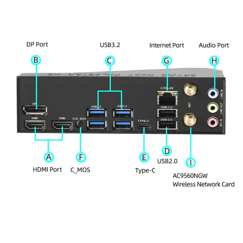 ERYING DIY Gaming PC Motherboard CPU Combo Interposer Kit i7 13850HX 20C28T DDR5 5600 RAM Desktop Computers Placa Mãe Gamer