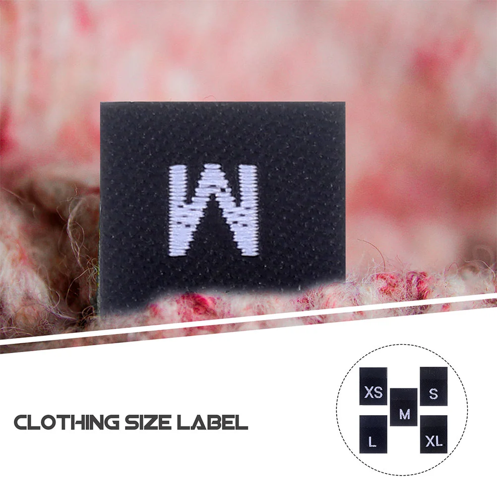 250 Pcs Clothing Size Label Labels Pants Clothes Tags Garments for Washable Sewing Fabric