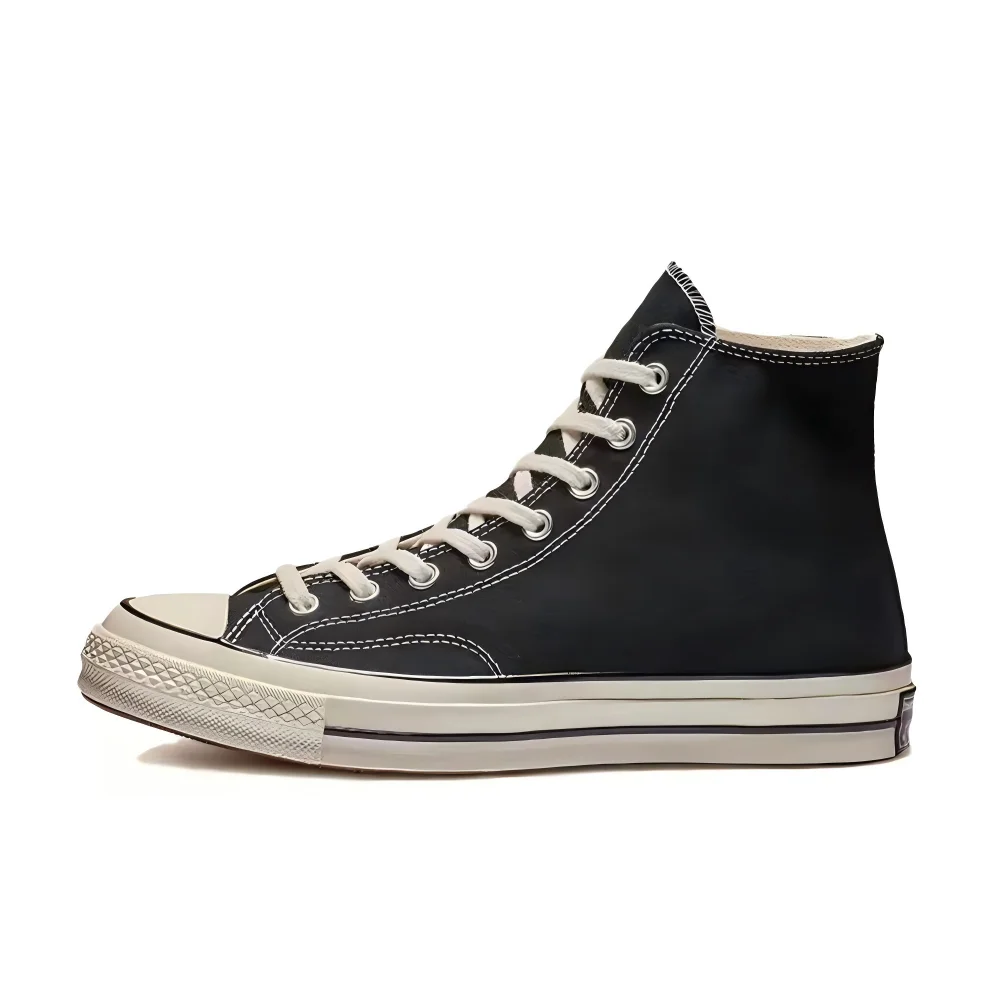 Converse Chuck 70 Unisex High-Top Canvas Sneakers  Retro Black, Classic Style, Lightweight, Comfortable & Durable 162050C