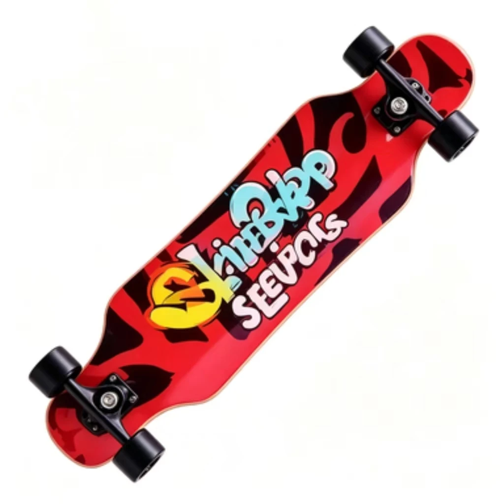 80CM Four Wheels Longboard Dancing Board Adult Street Riding Professional Beginner Freestyle Skateboard Double‑kick Skateboard