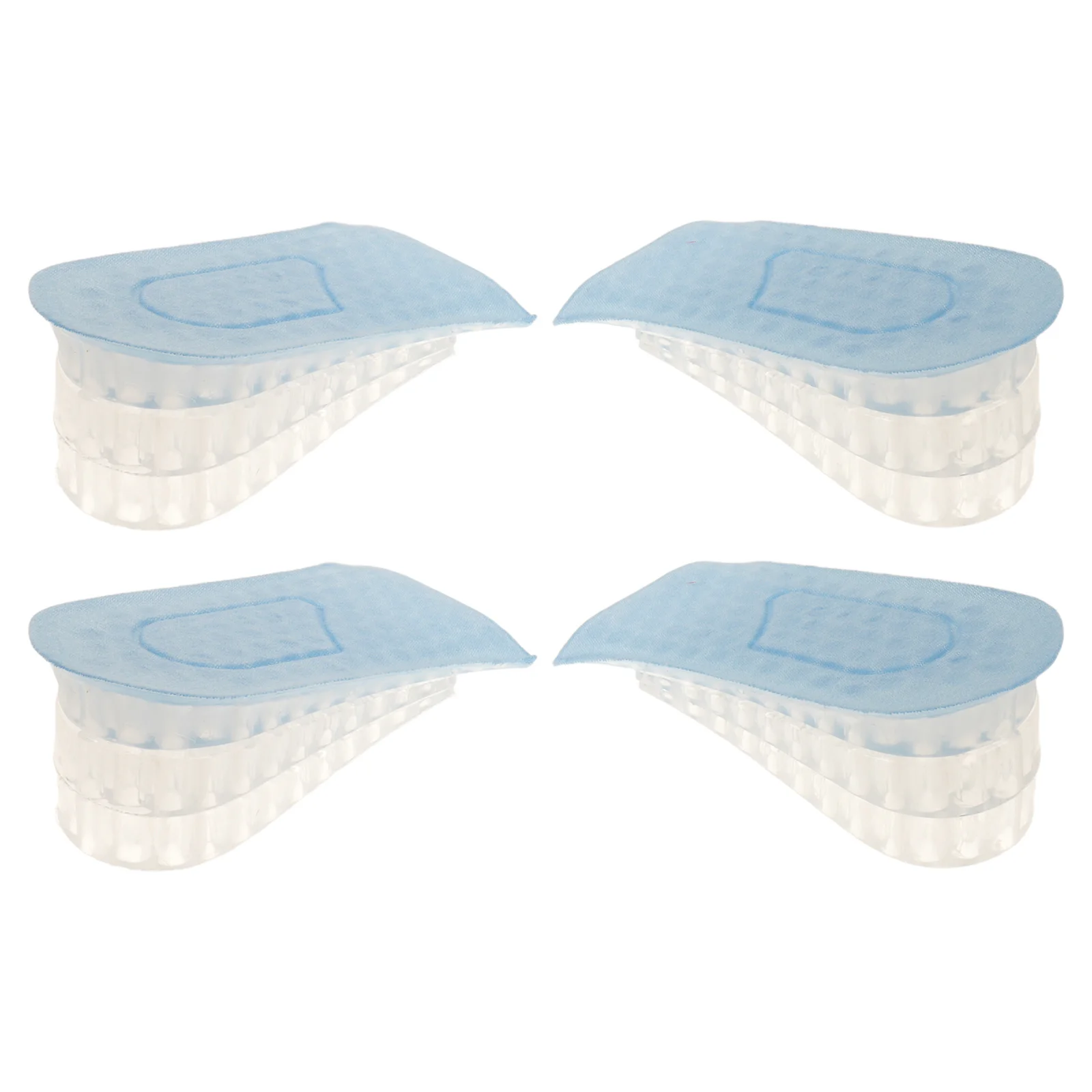 

2pcs Silicone Height Increase Insoles 5Cm 3-Layer Adjustable Pad Soft Wedge Heel Insert For Men Women Universal
