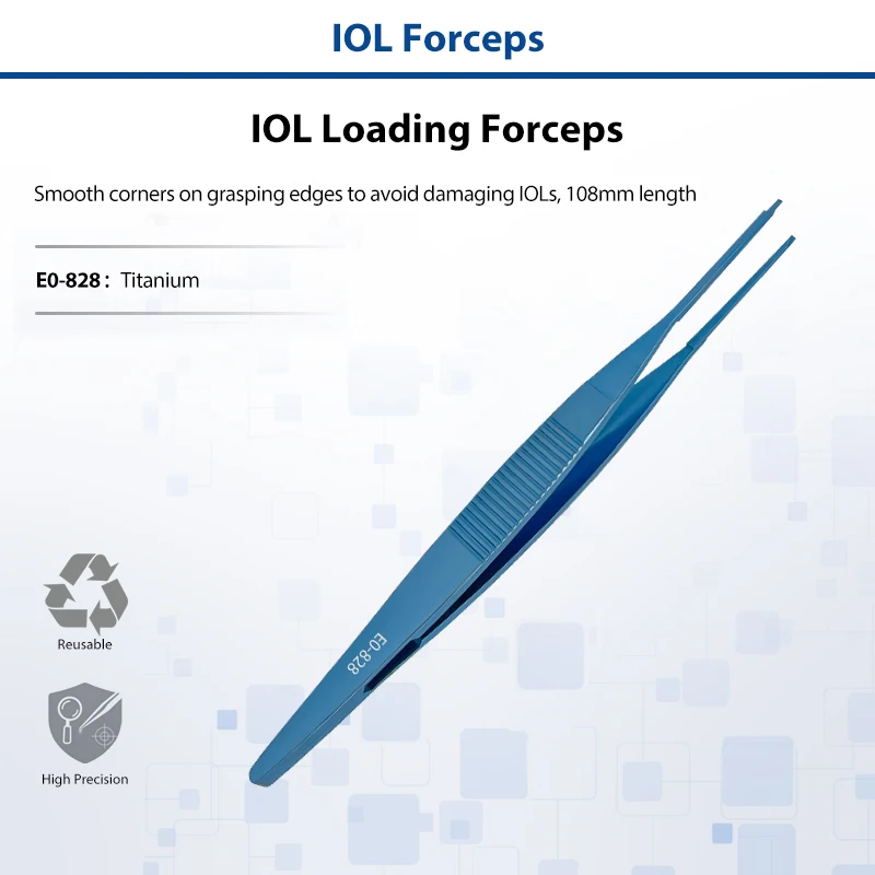 High Precision Titanium Alloy IOL Loading Forceps Reusable Intraocular Lens Loading Tweezers Ophthalmic Eye Microsurgical Tools