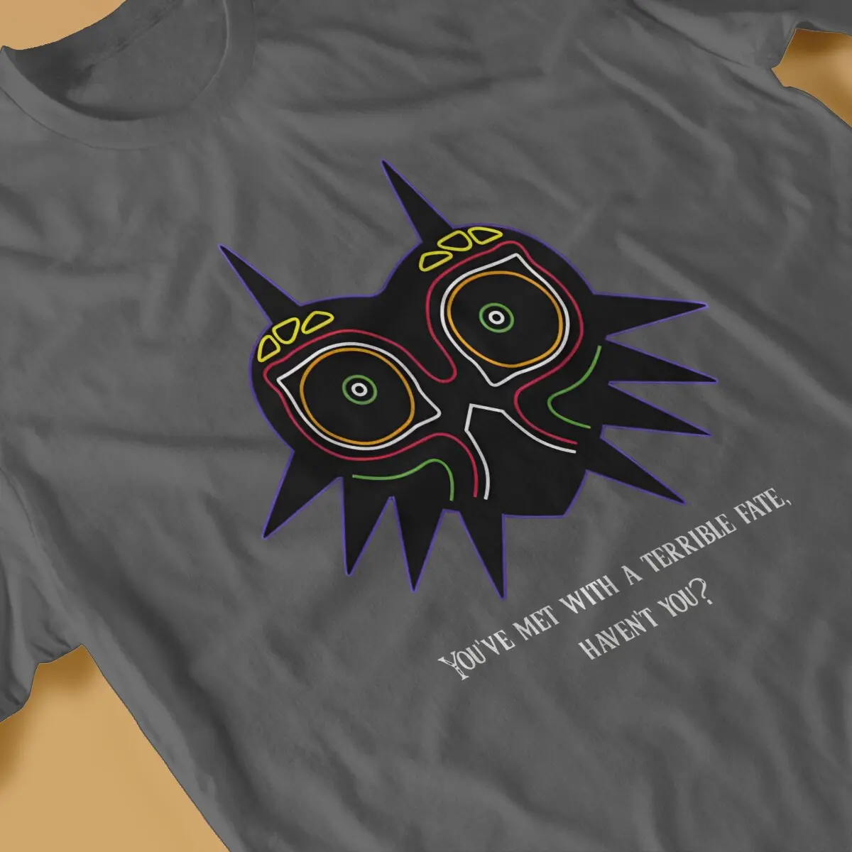 Majora\'s Mask T Shirt Men\'s Cotton Humor T-Shirts Crewneck The Legend Of Z-Zelda Tees Short Sleeve Tops Gift Idea