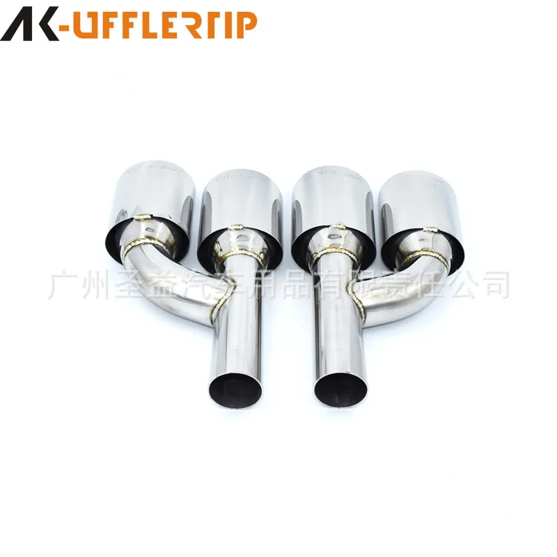 Adecuado para mercedes-benz AM * tubo de escape garganta trasera modificada C63 S63 doble cuatro tubo de escape modificado silo de acero inoxidable